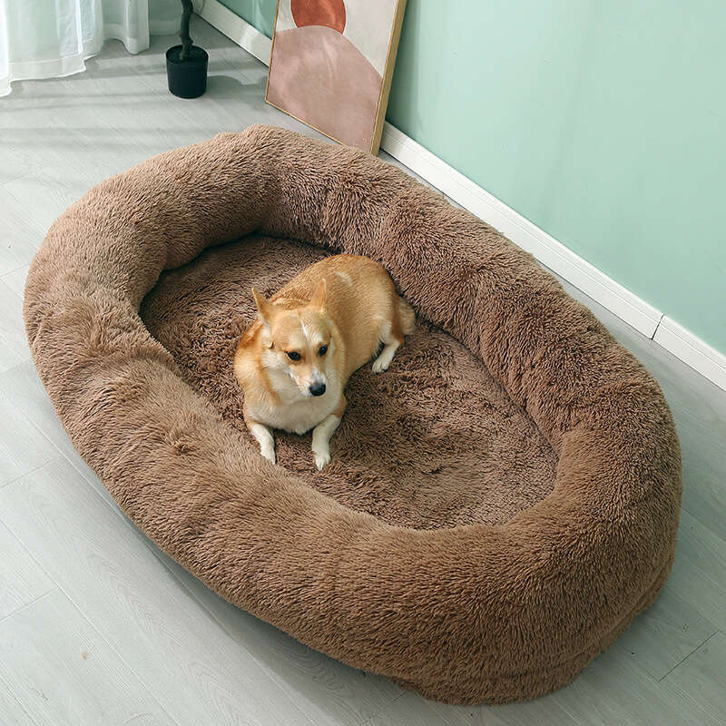 Super large plush pet bed, suitable for large breeds of dogs, super large calming dog bed, a hug shared by humans and pets