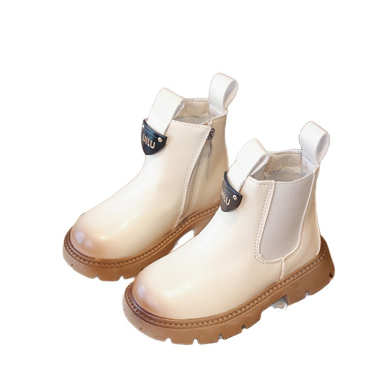 Outdoor New Girls Martin Boots Athletic SpringAutumn Childrens Boots HighTop Fashion Short Boots Single Boots For Middle And Older Girls With Fleece L