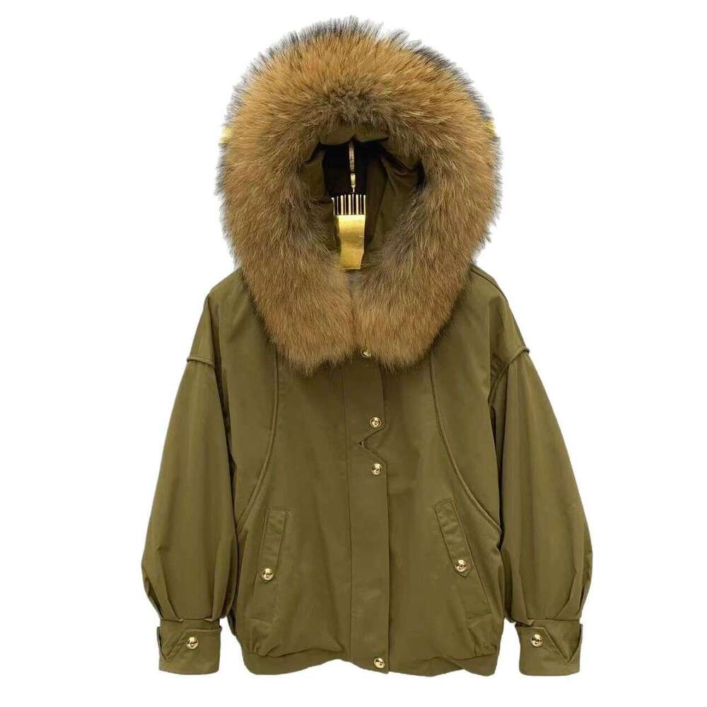 Women's Retro Style Overcomes Fur Collar Jacket Hooded Thick Winter Down Cotton Jacket