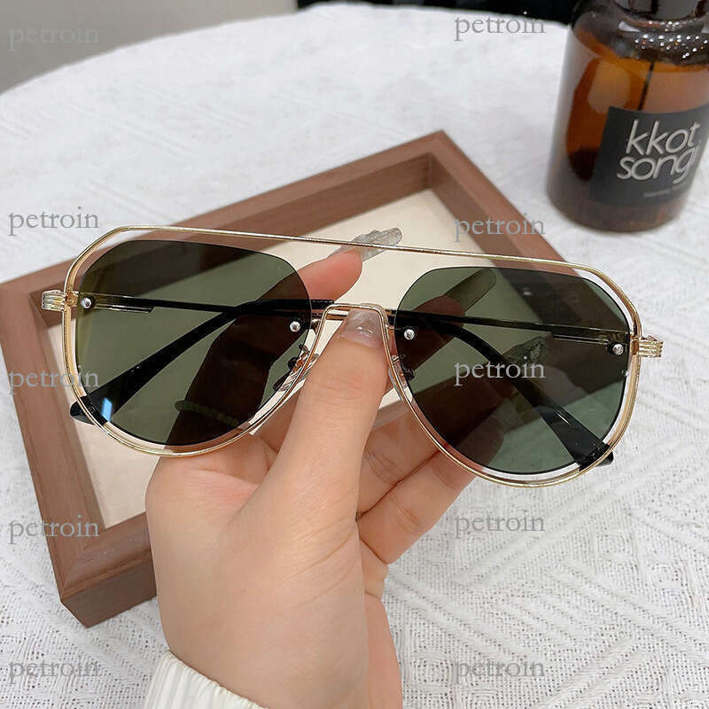 Modern New Style Toad Frame Double Bridge Trendy Unisex Driving Casual Sunglasses
