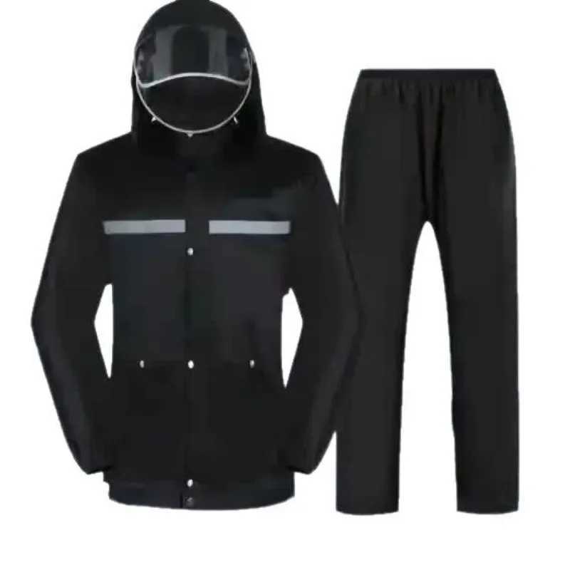 Raincoat Rain Pants Suit Mens Long Body Anti-rainstorm Electric Motorcycle Take-away Riding Raincoat Y250814