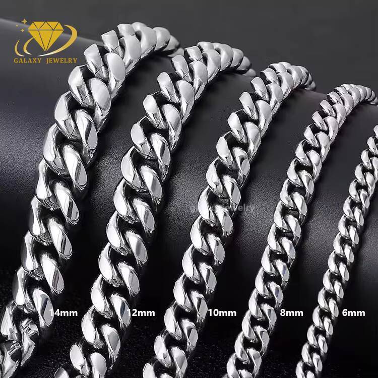 Hiphop Thick Cuban Curb Chain Real Solid S925 Silver Mens Gold Plated Polishing Necklace Heavy Miami Cuban Link Chain