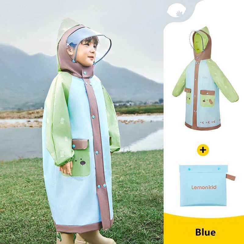 Korean Cute Kids Raincoat Waterproof Children Animal Style Rain Poncho Rain Coat With Backpack Position Student RainWear Y250814