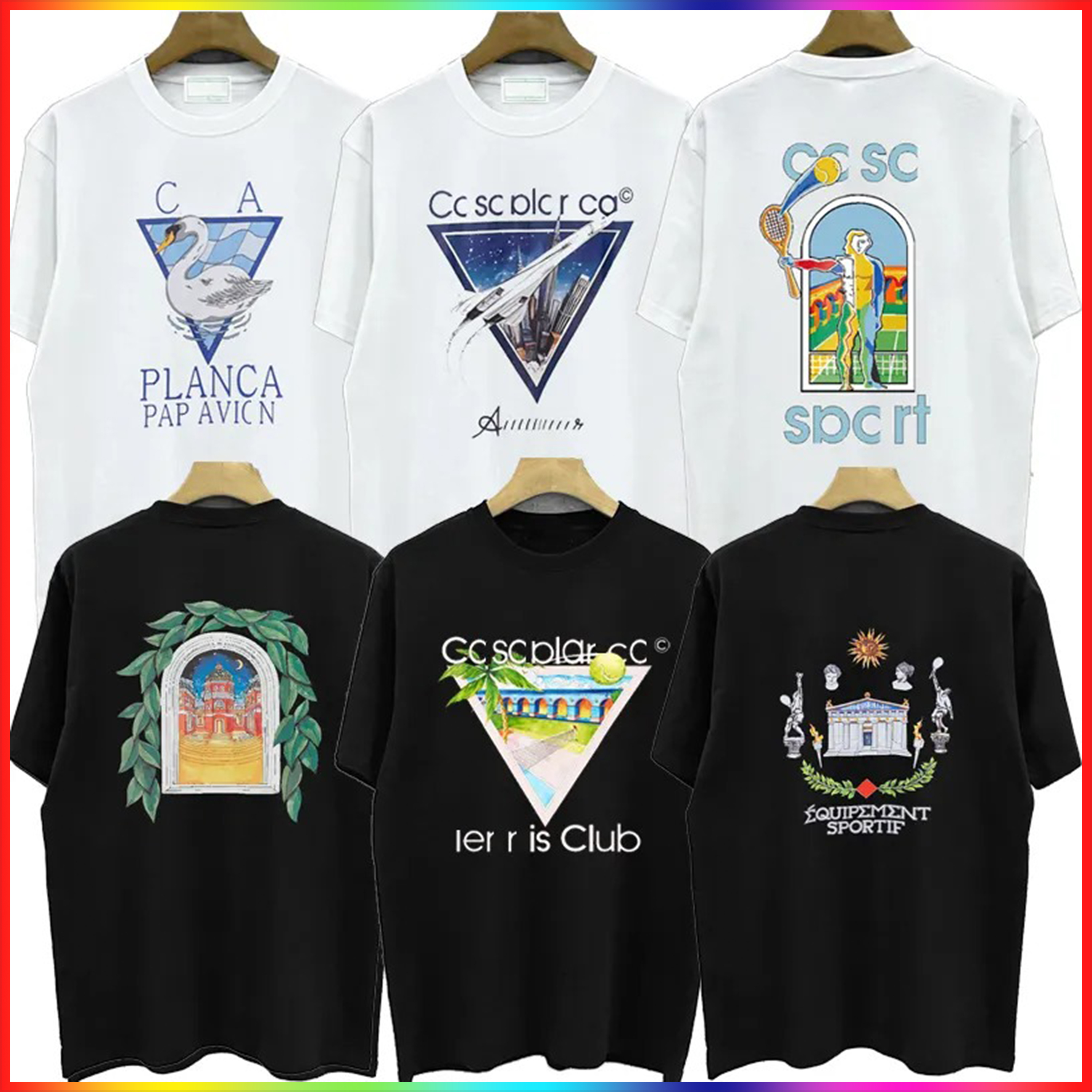 2025 Summer designer t shirt for men and Women T shirts Loose Shorts Sleeve Tees Apparel essential Fashion Luxurys blanca tshirts Street Polo Clothes Clothing