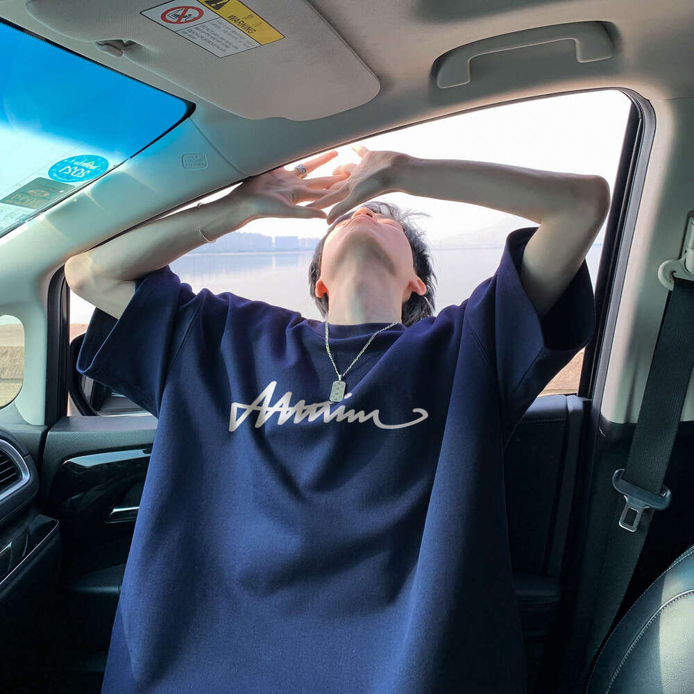 Short T-Shirt For Men Summer New American Style Trendy Brand Simple Pure Cotton Loose Half Sleeve Tee Shirt B5