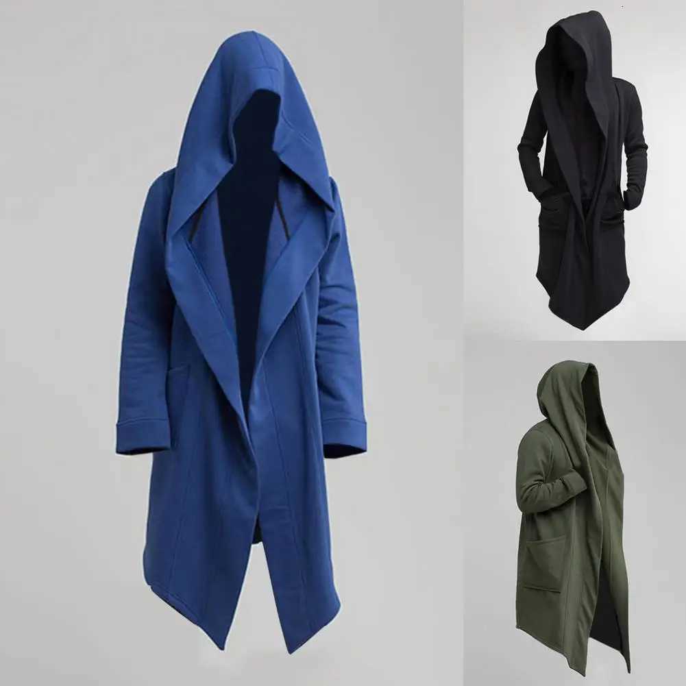 Leisure Cool Hooded Men Trench Coat Extra Long Jacket Oversize for Autumn W250815