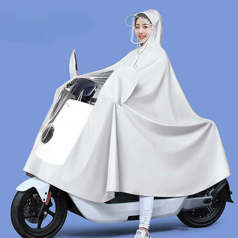 Raincoat Electric Car Extended Bicycle Rain Gear Adult Battery Car Raincoat Double Motorcycle Poncho Y250814