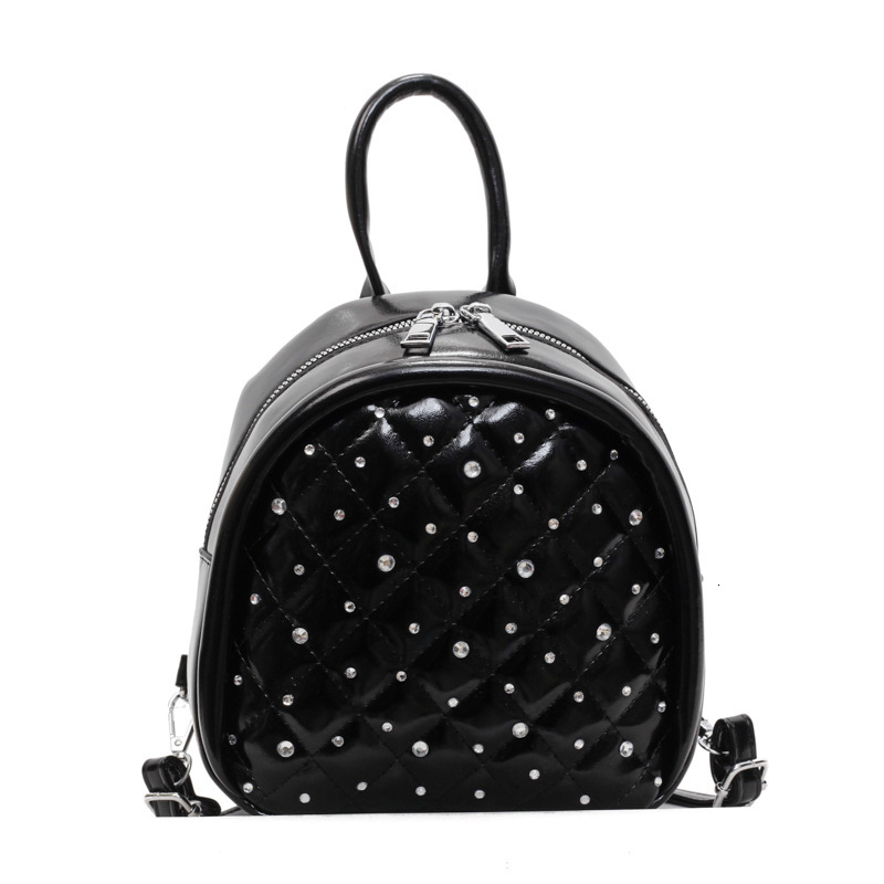 Autumn New Neutral Style Backpack With Quilted Rhinestone Decoration For Women Fashionable And Exquisite Handbag Autumn New Designer Bag