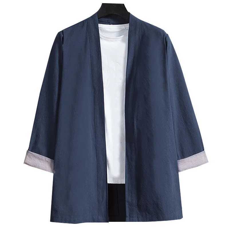 Mens Trench Coat Jacket Plus Size 4XL 5XL Kimono Casual Long Cardigan Jacket Male Solid Autumn Outerwear Tops Mens Jacket W250815
