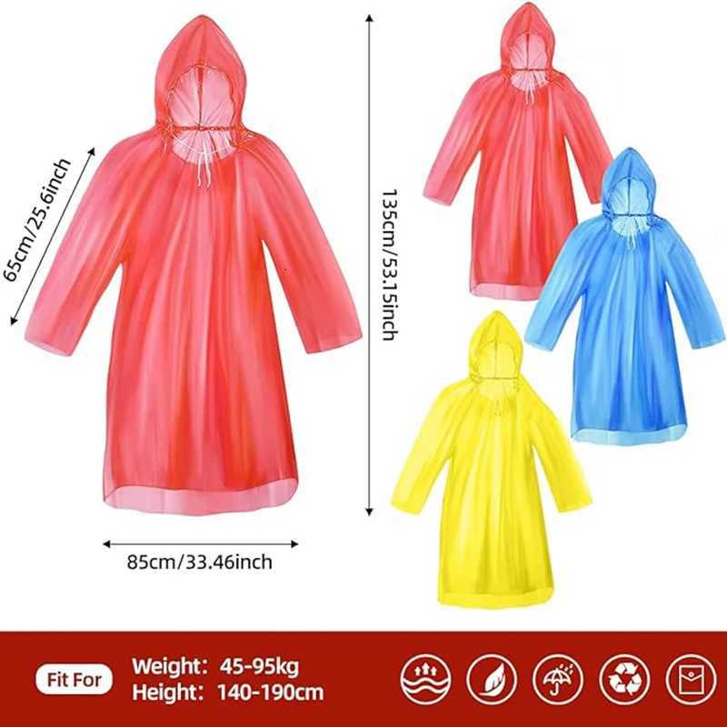 Disposable Rain Poncho Adult Waterproof 5 Multipack Emergency Clear Raincoat Ponchos with Caps for Travel Festival Theme Parks Y250814