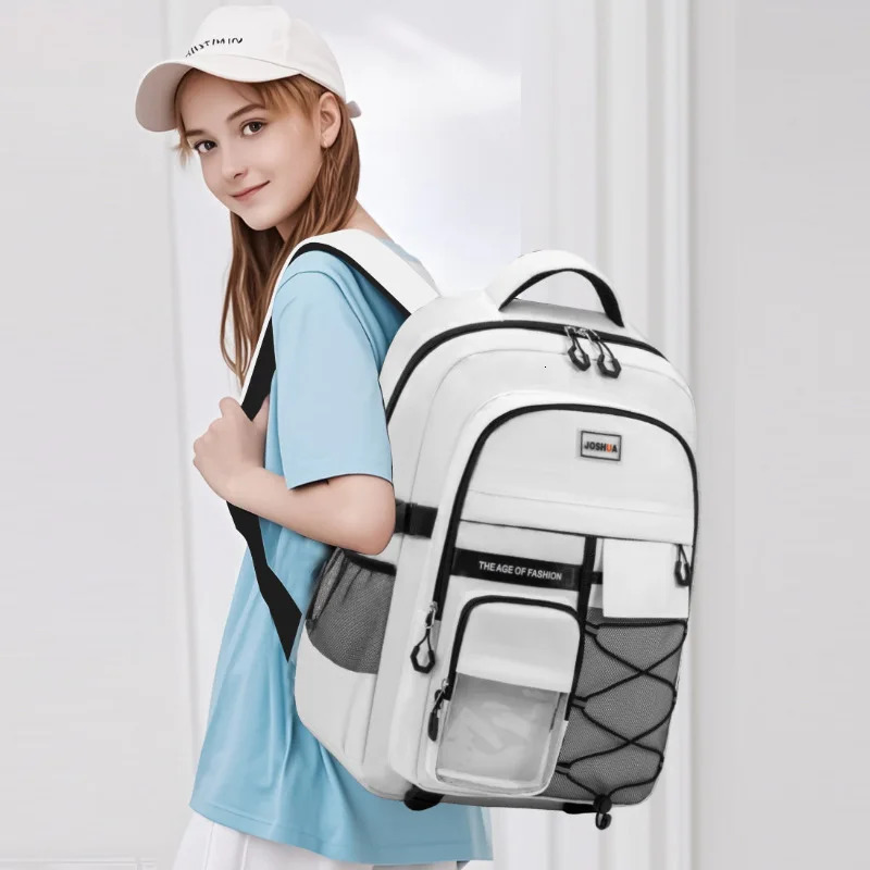 School Bags for Teenage Lightweight Junior High School Backpacks Students Schoolbag Large Grade 3-9 250809