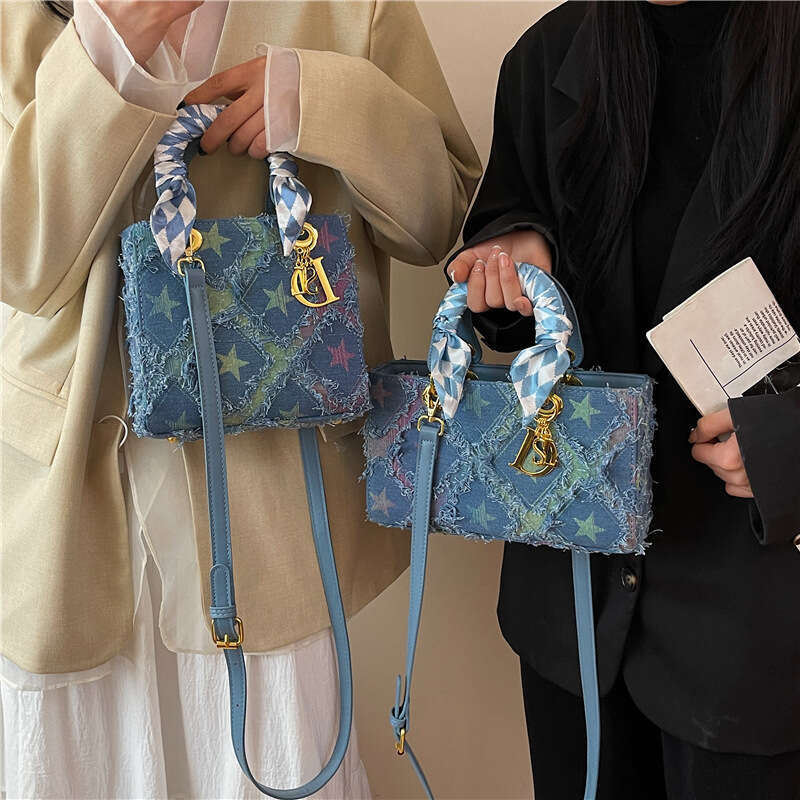 Designer bag Luxury bag Women 2025 New Versatile Embroidery Cowboy rhombuse Handbag Shoulder Crossbody Bag