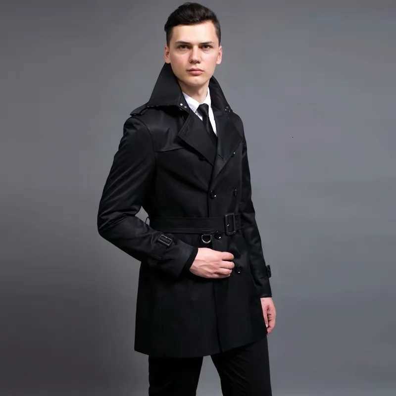 CHAOJUE New Mens Trench Coat England Quality Beige Trenchcoat Plus Size 6XL Mens Trench Coat Slim Fit Jacket For Gift W250815