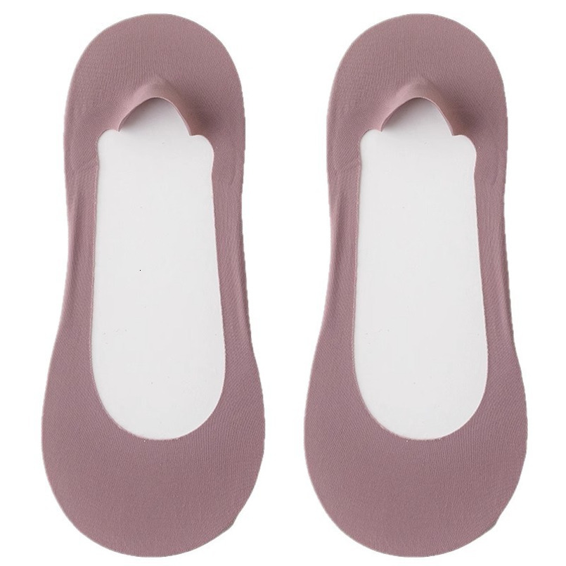 Sponge Pad Ice Silk Boat for Women, Summer Thin Style, Sweat-Absorbent, Breathable, Non-Slip Silicone Invisible Shallow Mouth Women's Socks