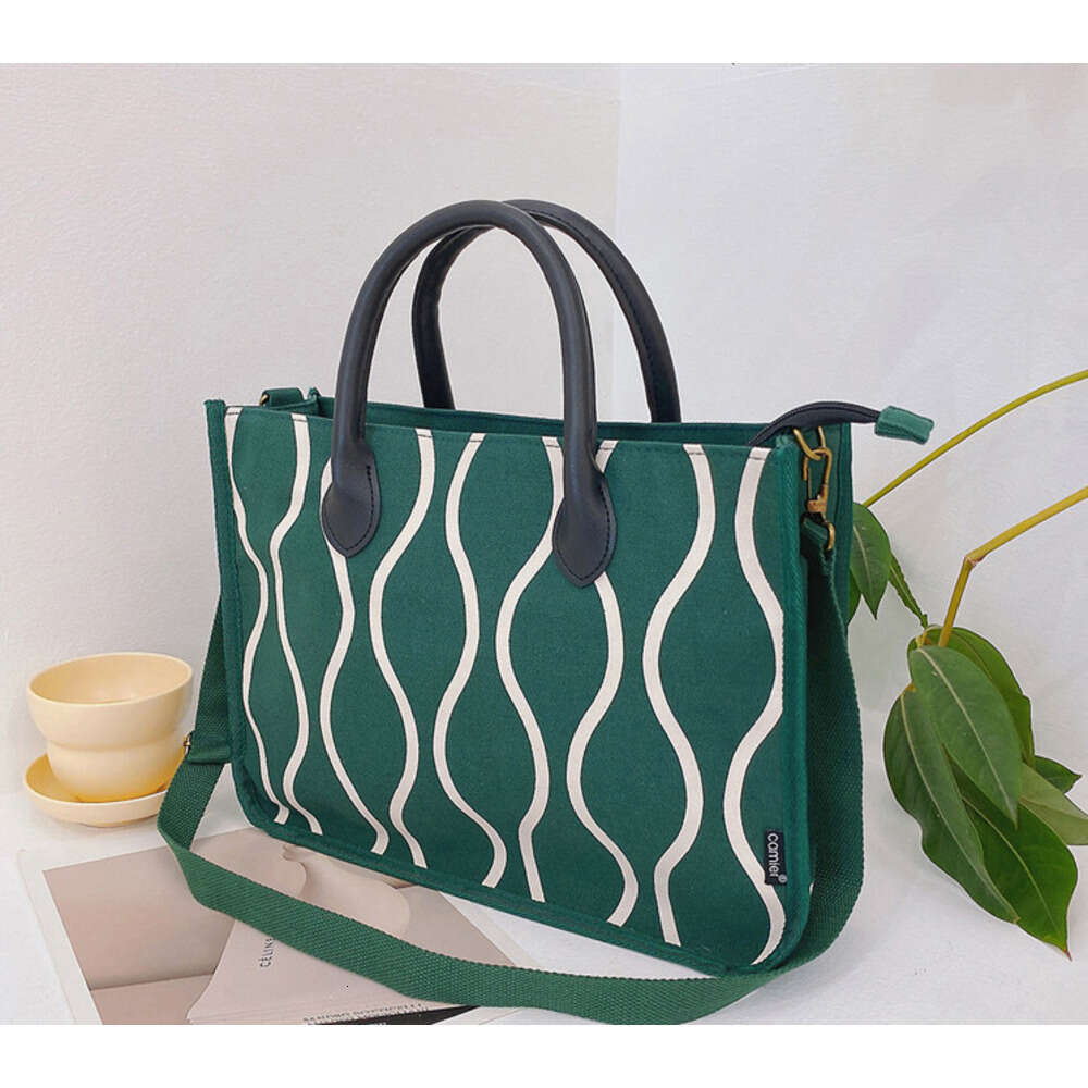 New Canvas for Women, Summer Crossbody Versatile Student Shoulder Bag, Large Capacity Simple Tote Bag