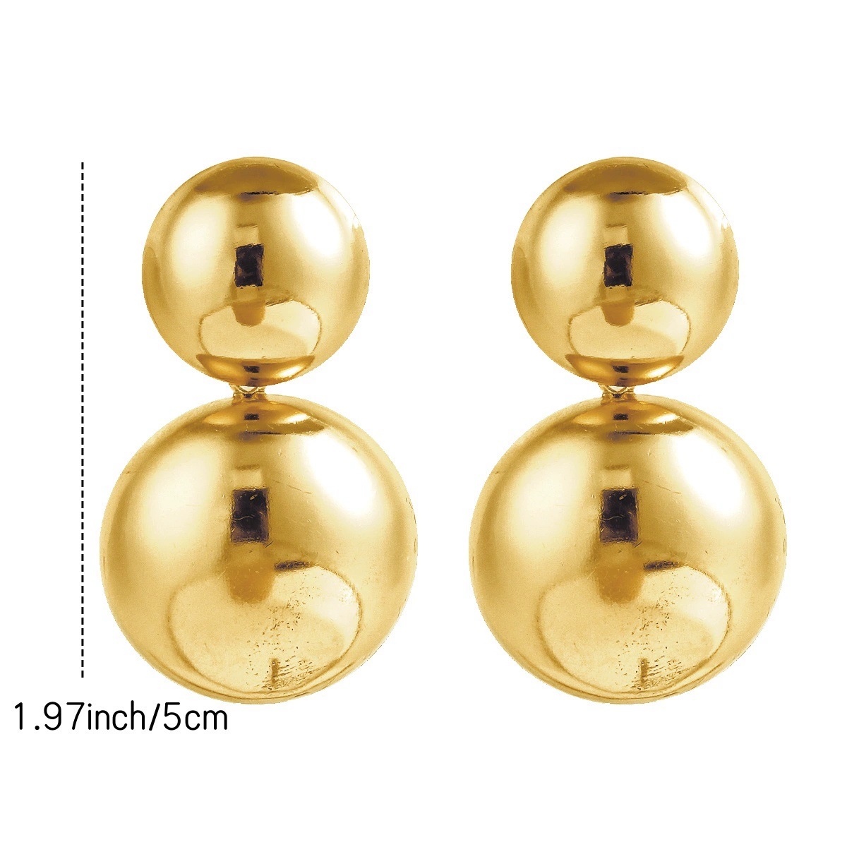 Chic Large Round Studs with Glossy Finish Perfect for Everyday Wear