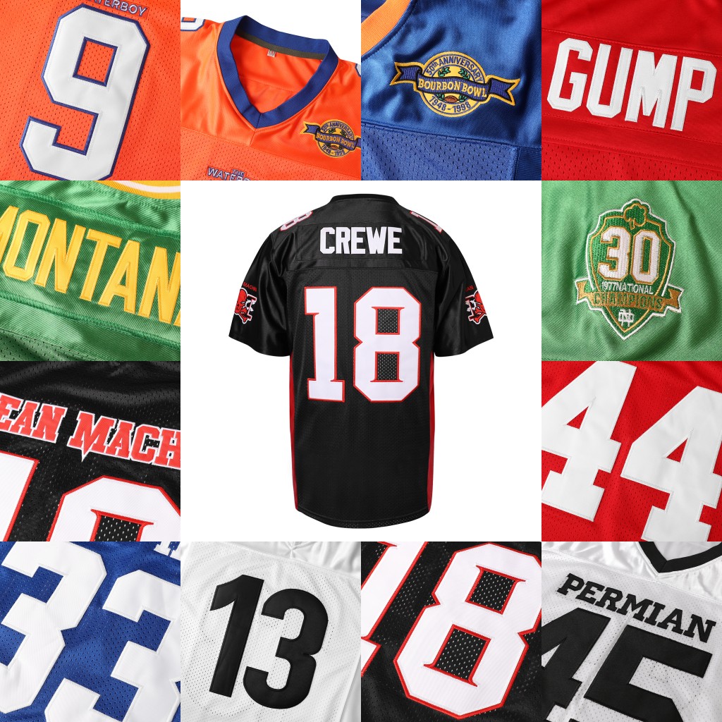 9 Bobby Boucher Mens Orange Adam Sandler's Football Jerseys The Waterboy 90s classic Movie V-Neck Embroidered Stitched Letters with Short sleeve