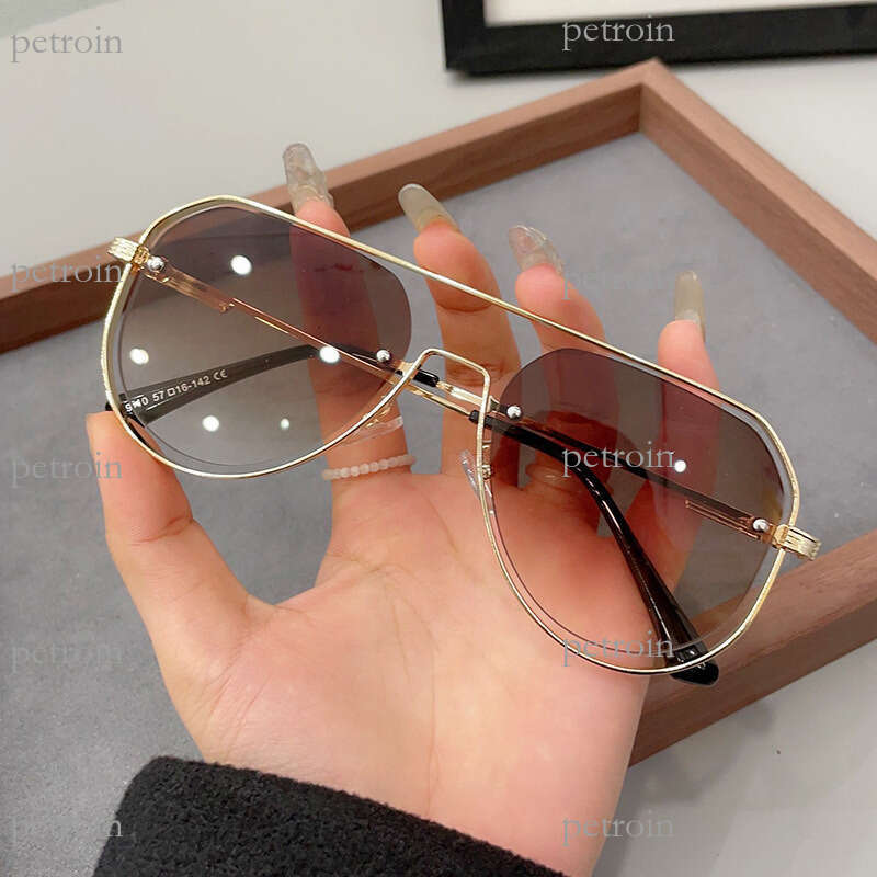 Modern New Style Toad Frame Double Bridge Trendy Unisex Driving Casual Sunglasses