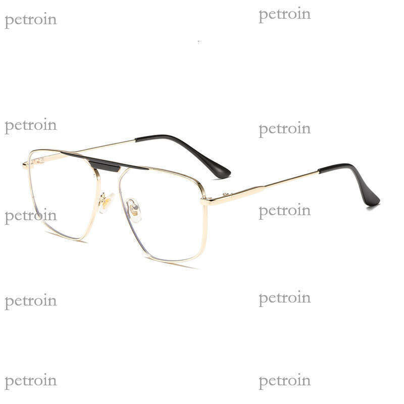 New fashion Polarized Square Frame Metal Sunglasses TikTok Anti-Blue Light