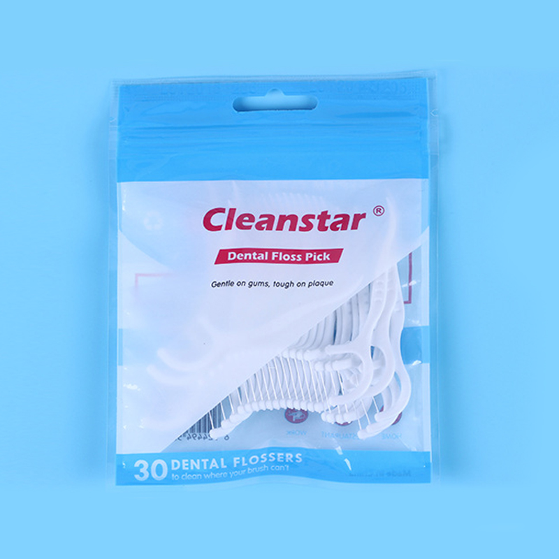 30-piece bag of dental floss that does not damage gums, ultra-fine floss sticks, recommended for restaurants and portable dental clinics.