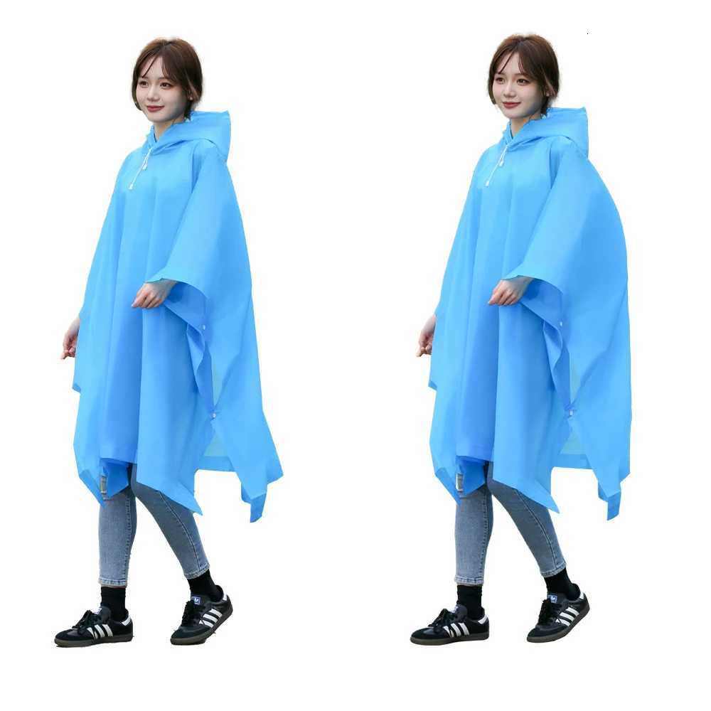 Disposable raincoat cloak style three in one thick raincoat suitable for camping fishing hiking and trekking. Y250814