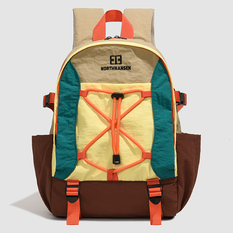 Autumn New Unisex Style Backpack For Couples Color Blocked Double Seam Large Capacity Casual Backpack Autumn New Designer Backpack Cycling Camping Bac