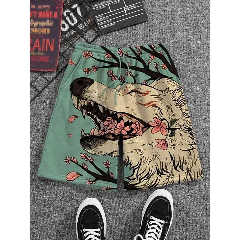 Cat Frog Fish Wolf 3D Printed Short Pants For Men Funny Animal Pattern Beach Shorts Summer Casual Street Breathable Swim Trunks Y250814