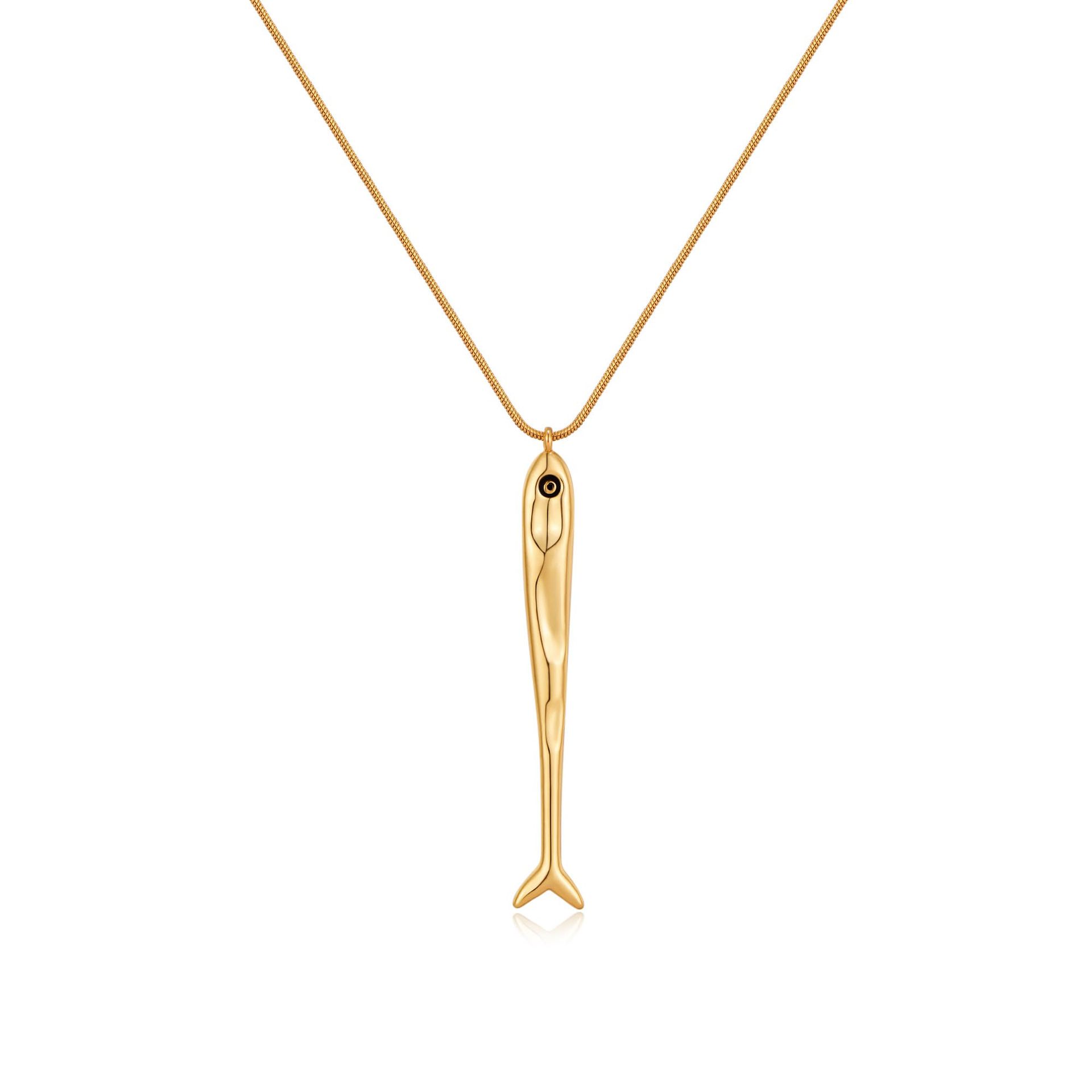 2025 New Arrival Minimalist Niche Small Fish Pendant Necklace Dainty Collarbone Chain for Versatile Stylish Layering