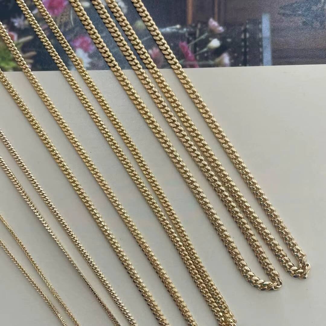 Wholesale 14K 18K Gold Filled Cuban Link Chain Bracelet Iced Out Hip Hop Necklace Fine Jewelry Men Women