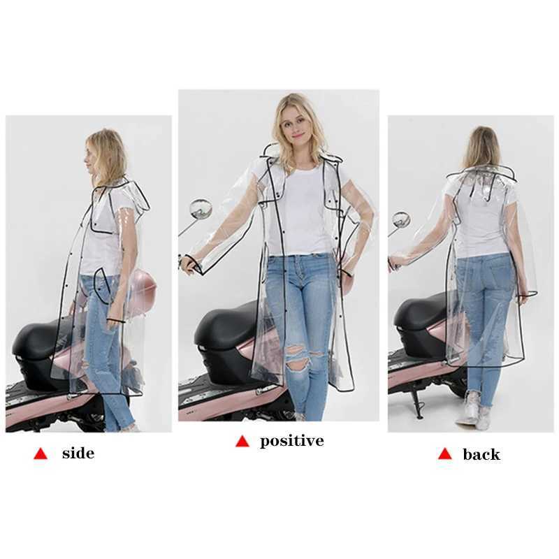Long Transparent EVA Rain coat Women Impermeable Waterproof Cloak For Hiking Travel Camping Adult Men Raincoat Fashion Y250814