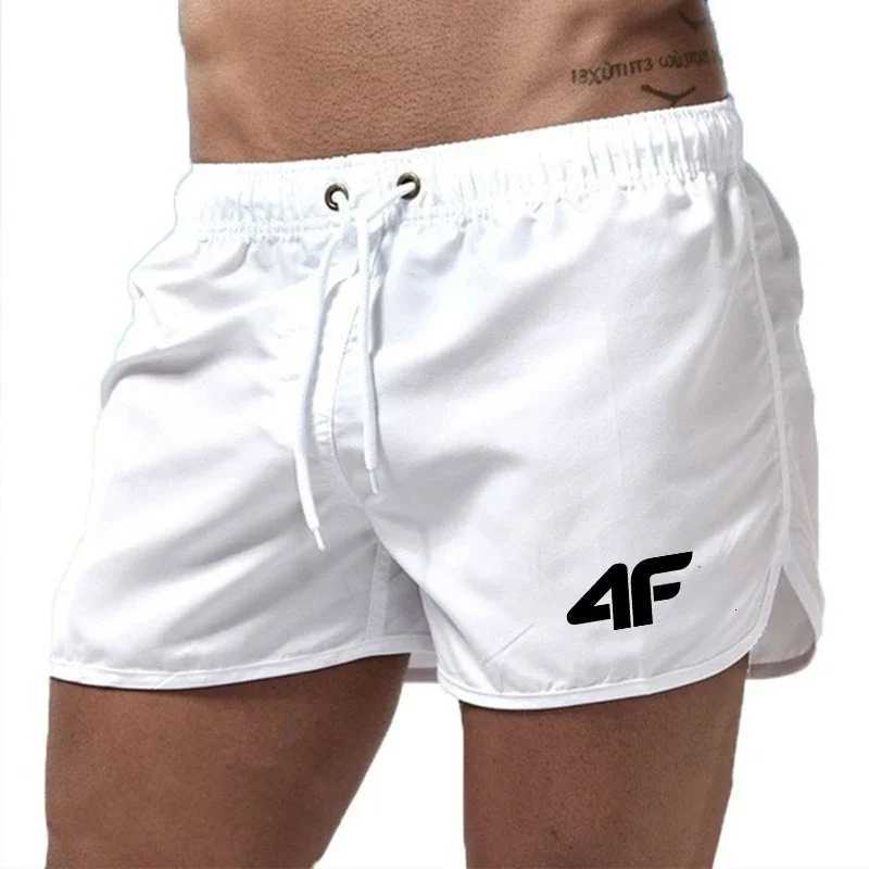 Mens Shorts 2025 Beach Trunks Summer Swim Gym Pants Quick Drying Swimming Homme Surf Ventilate Drawstring Fashion Casual Daily Y250814