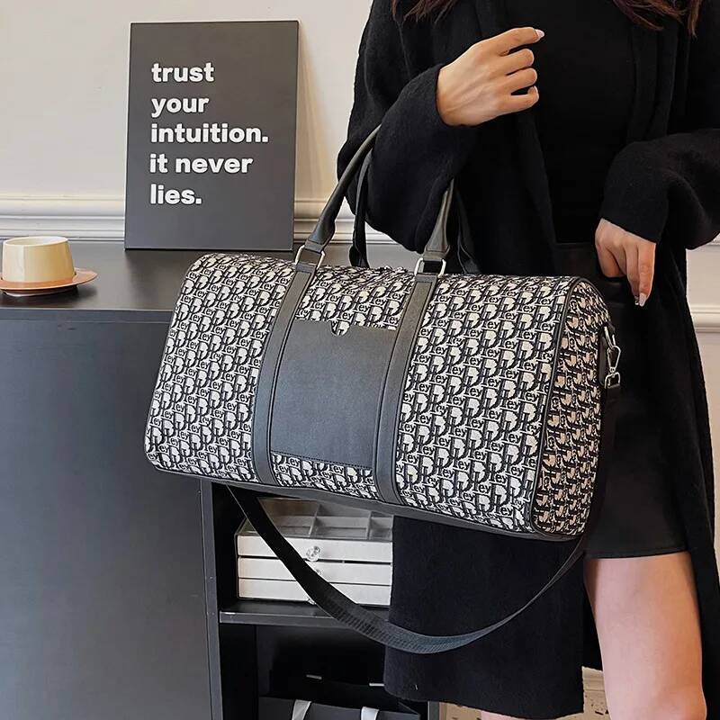 Women's Travel Totes Gym Duffle Sports Fiess Business Casual Lage Canvas Letter Handbag Outdoor Shoulder Weekend Bag