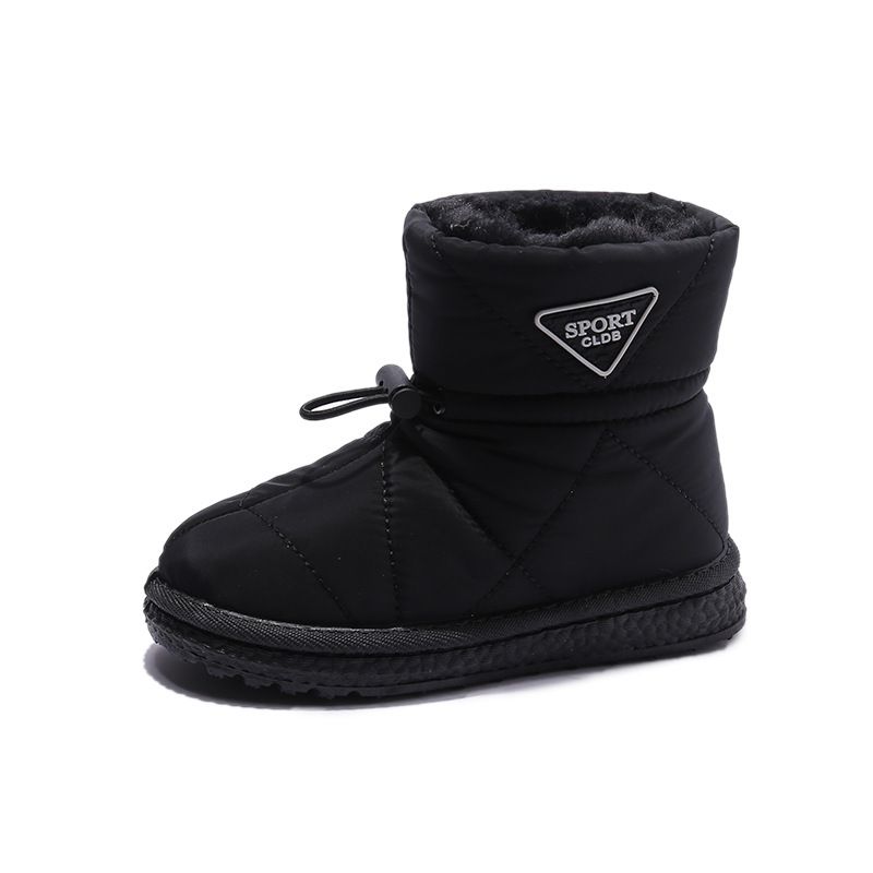 Winter Kids Snow Boots Thick Fur Morden Sewing Elastic Band Children Kidsnest Youth Boots Flat Black Brown Non-slip Warm Boys Girls Toddler Boots Shoe