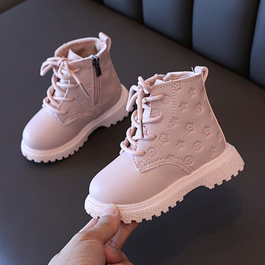 Girl Winter Snow Boots High Top Kids Shoes 2024 Fashion Child Boot Boy Leather Shoes Kidsnest Waterproof Ankle Boots Warm Girl Boot Infant Sizes 21-30