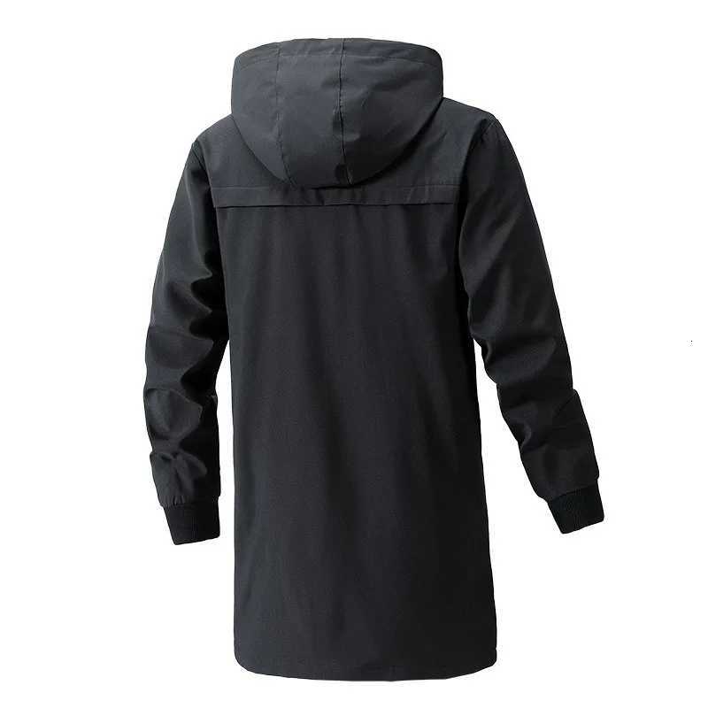 9XL Trench Coat Men Plus Size Long Windbreaker Spring Autumn New Mens Hooded Jacket for Men 8XL Men Clothing W250815