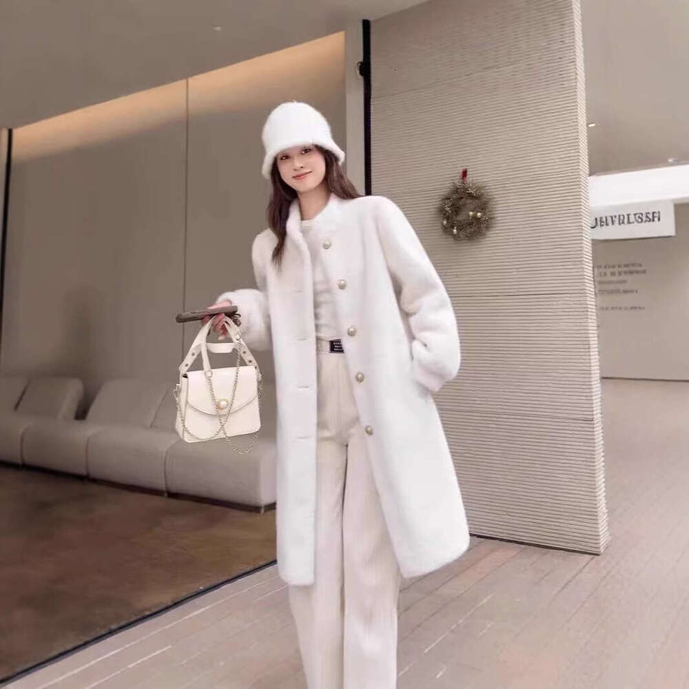 Women Winter New Mink Coat Thickened Wide Loose Lamb's Wool Fur Mid-length Faux Fur Coat Luxury Comfort Warmth Winter Coat Women