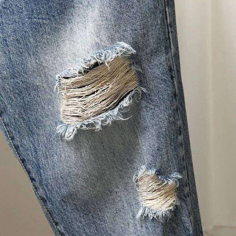 Zomer Ripped Boyfriend Voor Vrouwen Mode Losse Vintage Hoge Taille Plus Size Jeans 4XL Pantalones Mujer Vaqueros