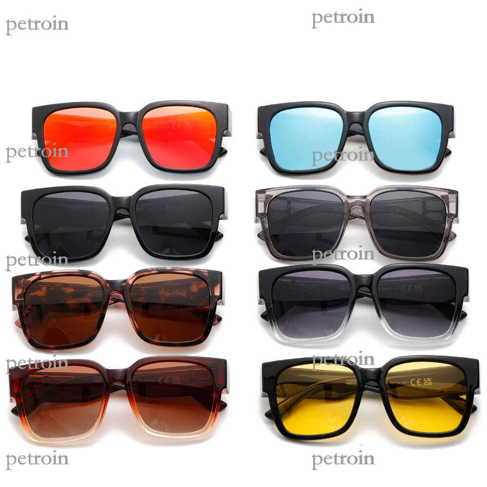New TR90 Polarized Square Frame Sunglasses Fashion Trend Versatile UV Protection