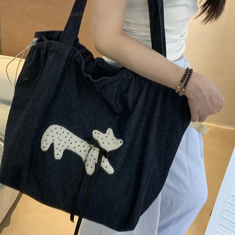 Autumn New Women's Shoulder Bag New Dyed Denim Canvas Bag Large Capacity Shoulder Bag Handbag Autumn New Designer Bag Women's Shoulder And A