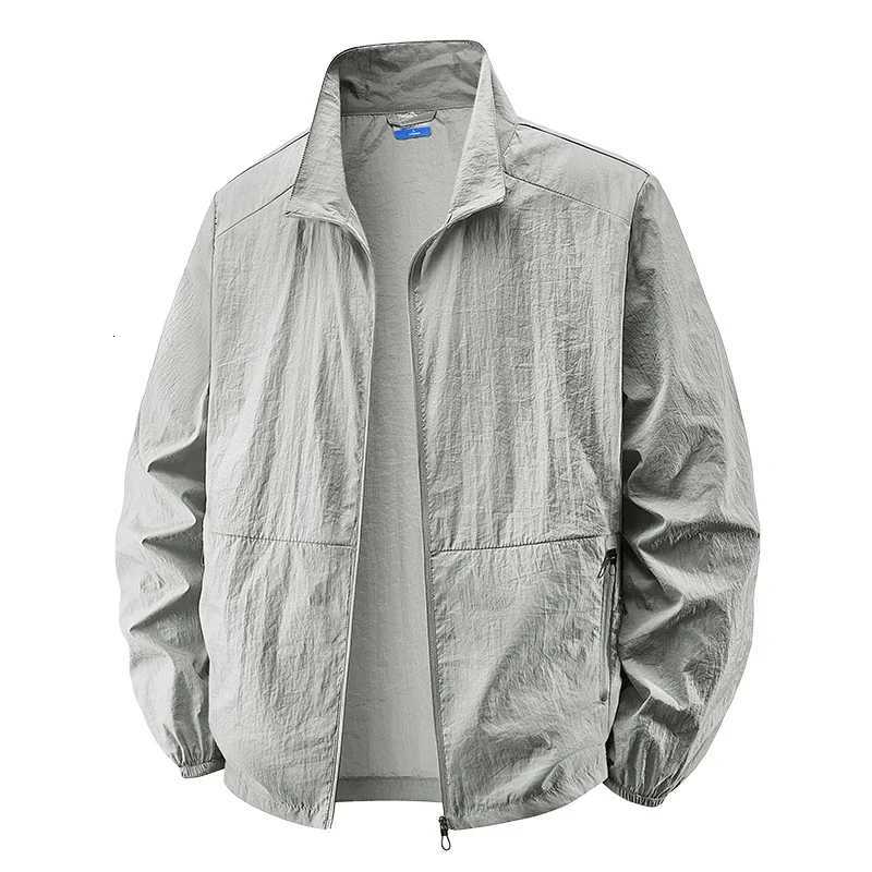 2025 Mens Summer UPF50+ Sun Protection Jacket Ultra-Light Thin Skin-Friendly Breathable UV Proof Fishing Ice Silk Sunscreen Coat W250815