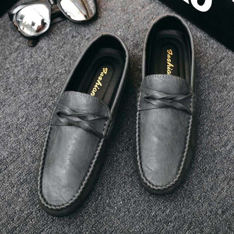 2025 Summer Lefu British Business And Leisure, One Step Padded Bean Leather Shoes, Breathable Youth Stylist Men's Shoes