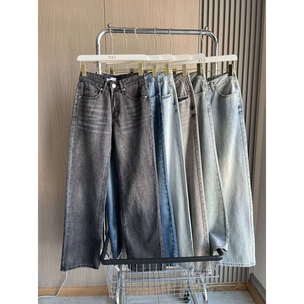 Z1975 straight height waist long jeans 2025 traf Autumn/Winter New Wash Product y2k Classic Jeans for women