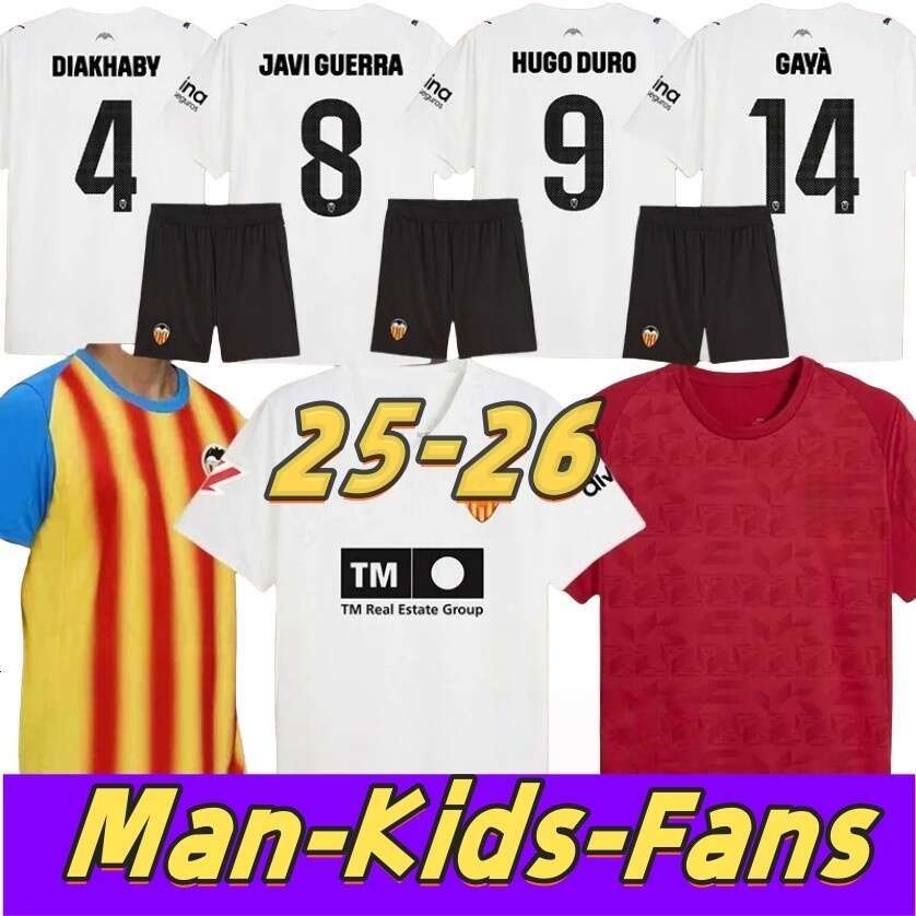 valencia cf soccer jerseys 25 26 camisetas de futbol men Valencia football shirts 2025 2026 third kids kit camiseta vcf DURO GAYA MUSAH chemise