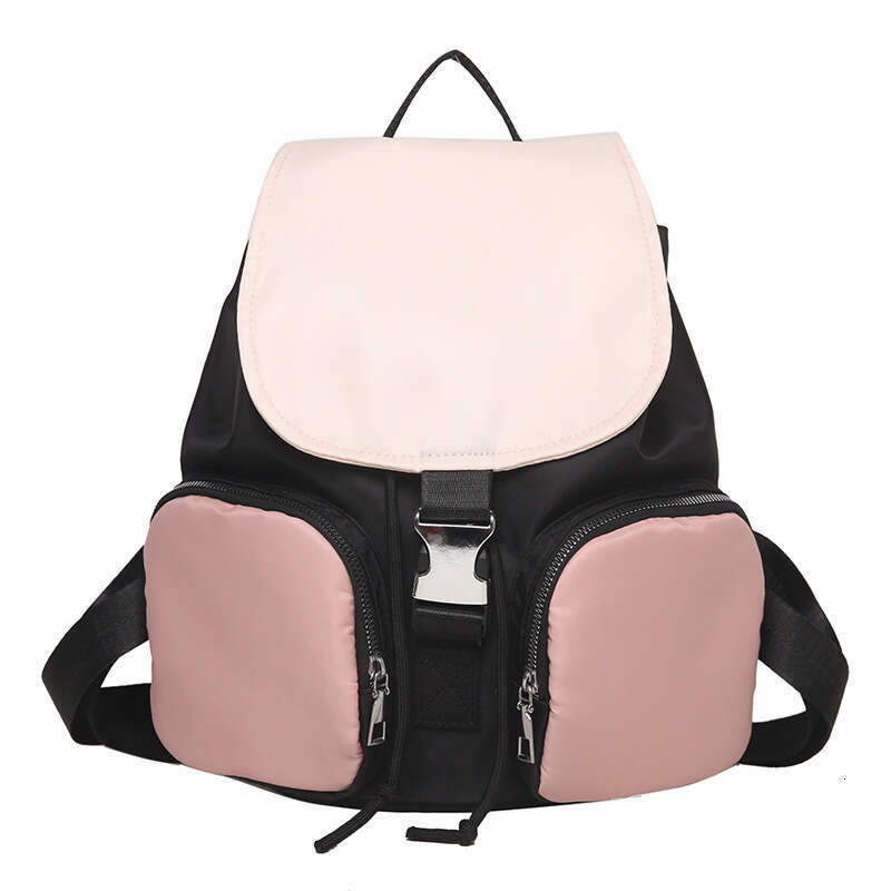 Niche Simple for Women Bags Designer Women 2025 Summer New Fashion Color-Block Backpack College Student Casual Travel Bag