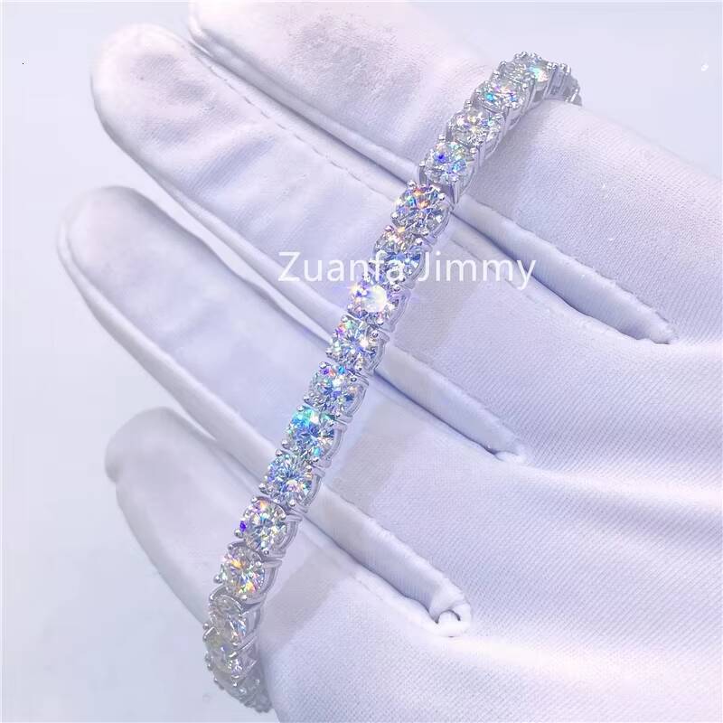Hot Selling Man Jewelry GRA Certificates 5mm Stone VVS Moissanite Diamond Tennis Bracelets for Gift