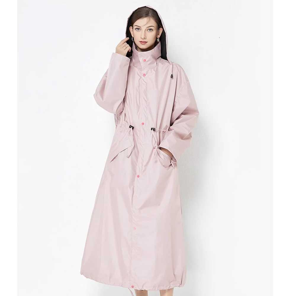 Women Long Waist Rain Coat Light Raincoat Woman WaterPROof Poncho Rainwear Girl Over Coat impermeabLEs para lluvia mujer Y250814