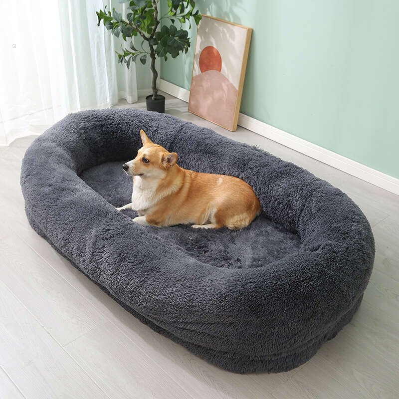Super large plush pet bed, suitable for large breeds of dogs, super large calming dog bed, a hug shared by humans and pets