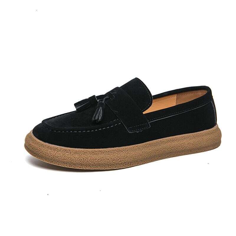 Bean For Men Autumn Tassels, Lazy People With One Foot On Loafers, Versatile Korean Version Frosted Leather Chef's Work