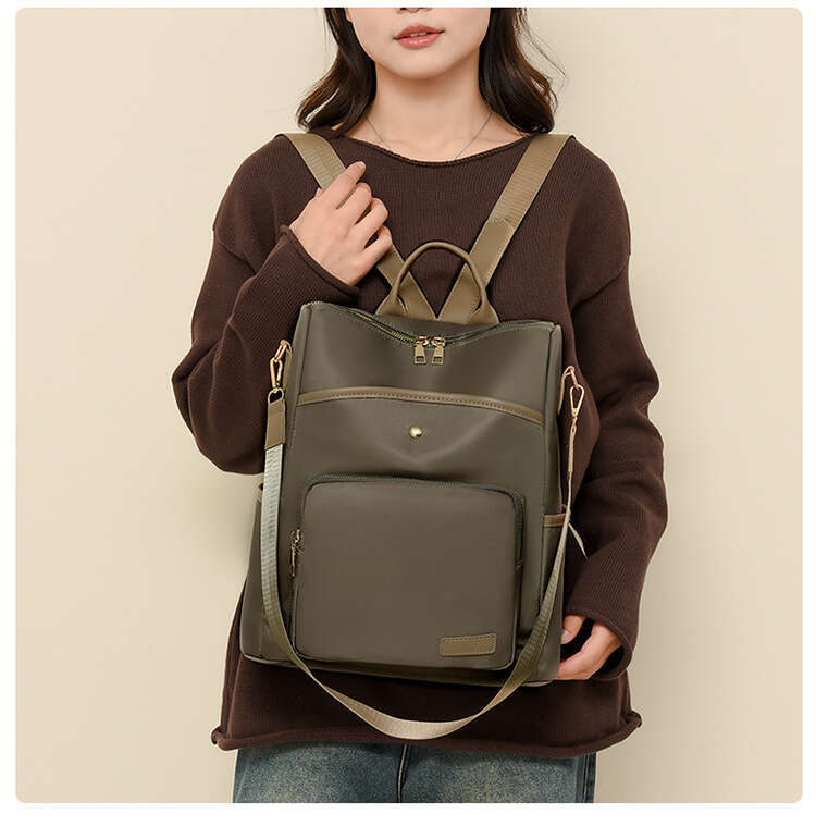 Women's New Soft Bags Designer Women Leather Texture Backpack Korean Version Fashion School Simple Solid Color Trendy Travel Bag
