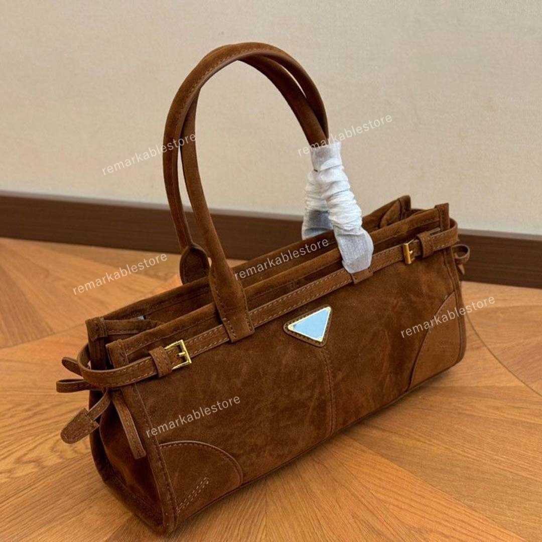 Luxury Women's Brown Suede Shoulders Bags - Softheartly Soft & Durable